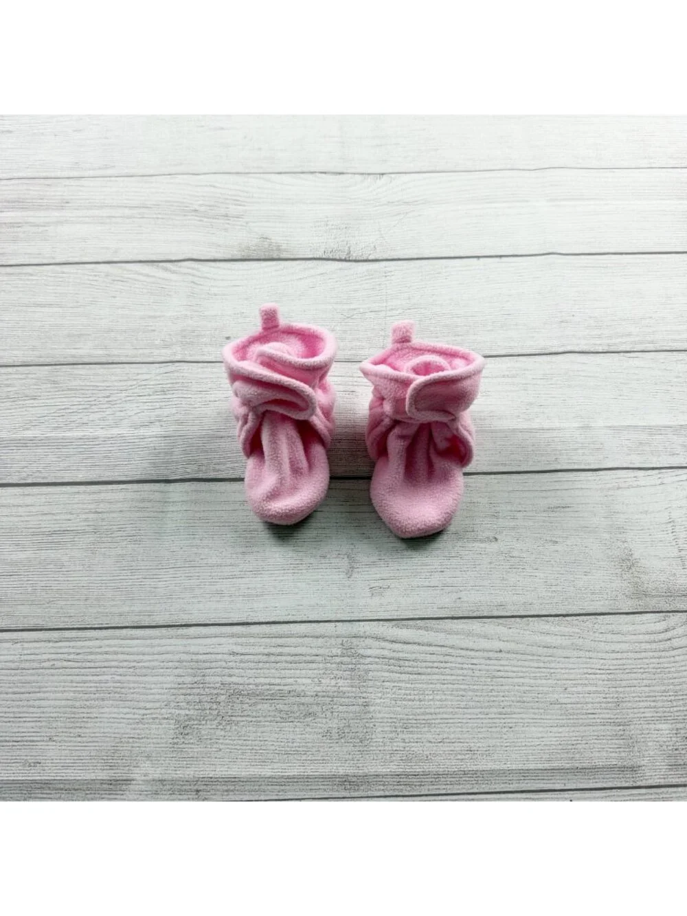 Luvable Friends Pink Fleece Baby Booties XL 18-24 Months